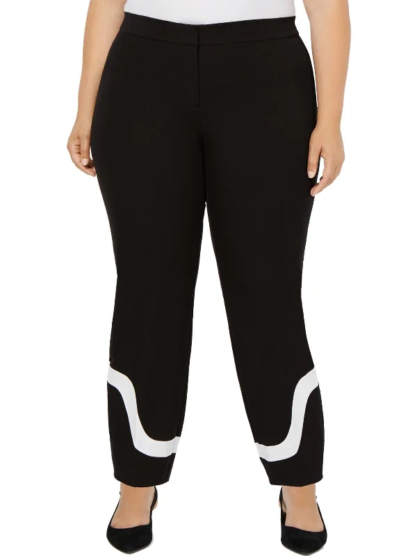 Exclusive Deals Online Plus Womens Ponte Colorblock Ankle Pants