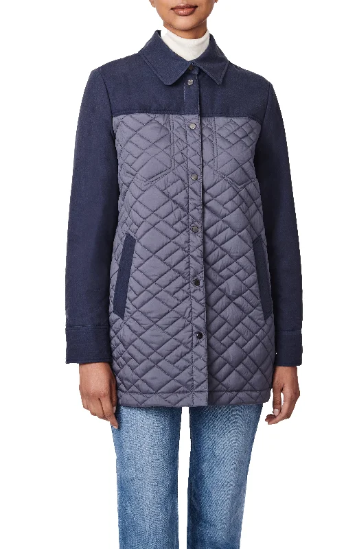 Fashion Forward Style Quilted Shacket