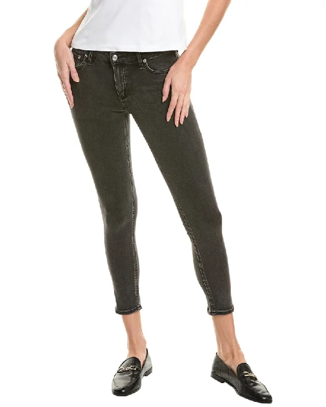 Chic Urban Fashion Look rag & bone Cate Washed Black Skinny Ankle Jean