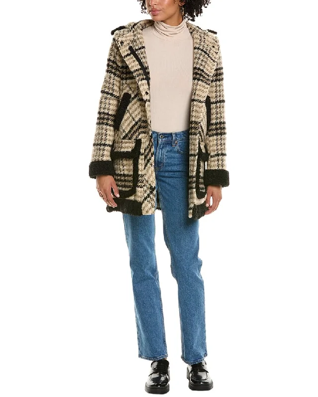 Trend Alert Sam Edelman Plaid Wool-Blend Duffle Coat