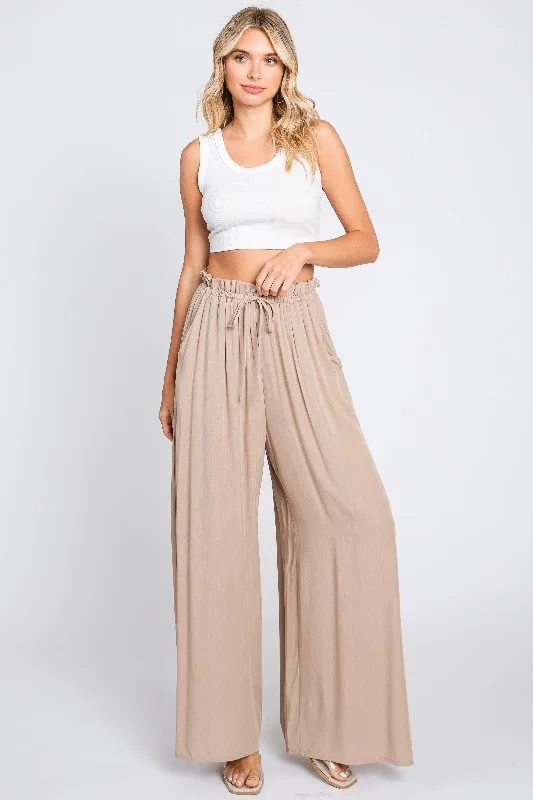 Browse Our Top Products Taupe Wide Leg Pants