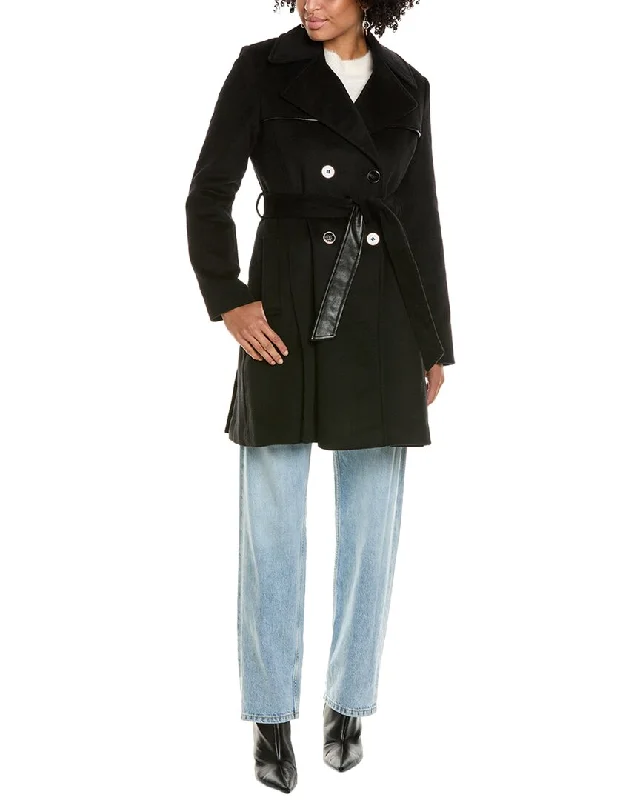 Hot Styles Via Spiga Pleated Wool-Blend Coat