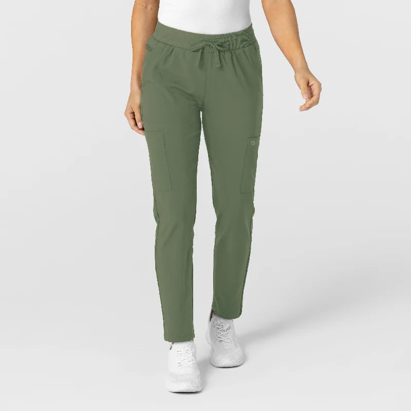 Cool Prices W123 Women's Flex-n-Reach Track Scrub Pant - Olive