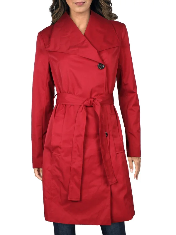 Big Savings On Minimalist Office Styles Womens Asymmetric Collared Trench Coat