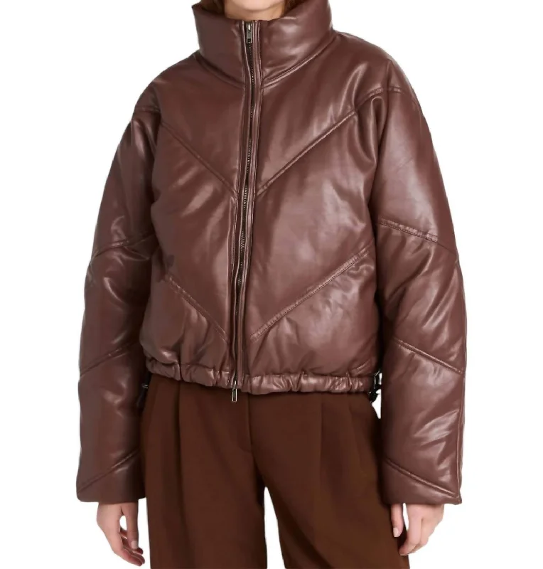 End Of Month Blowout Women's Morrison Puffer Coat Jacket In Brown